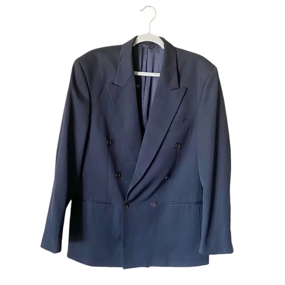 Toscanini Blue Blazer Made in Italy Size 42R
